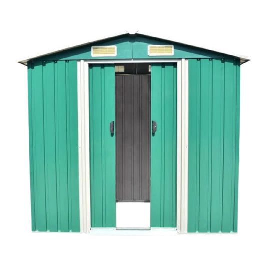 Metal Garden Shed for Outdoor Storage - Galvanized Steel - 200 x 120 x 180